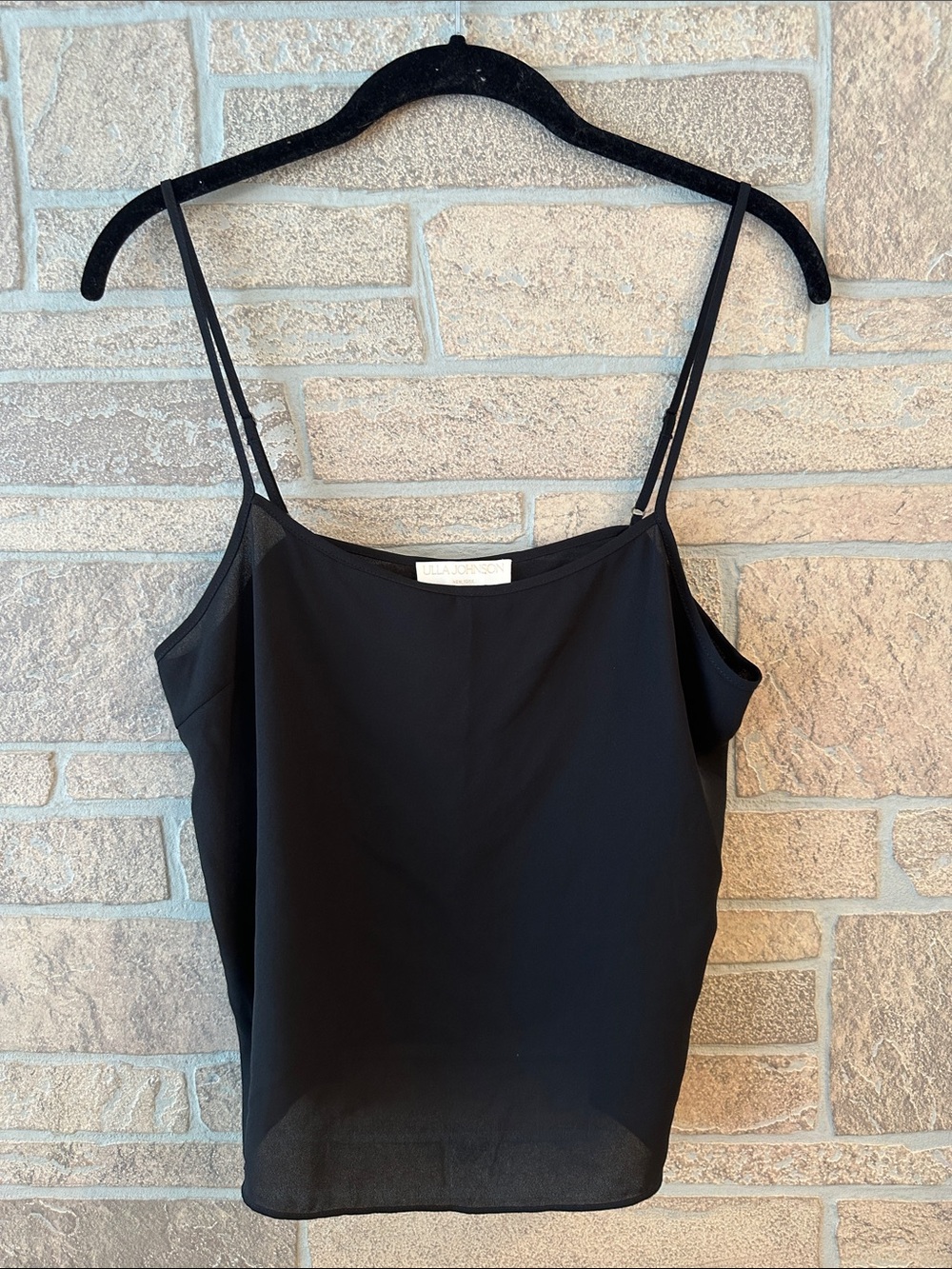 ulla johnson Black boxy sheer Flowy tank  top size 4